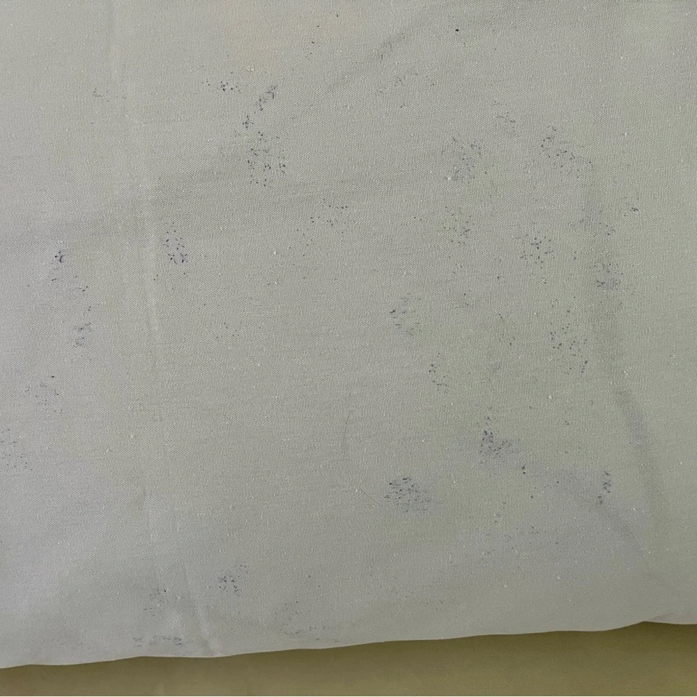 Embroidered Floral White Pillow 17/25 inches